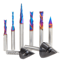 8-Piece Joos CNC Advance Router Bit Set, 1/4" Shank - Main Image