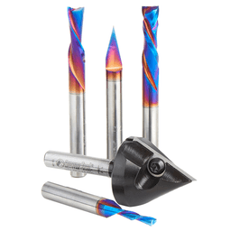 5-Piece Blueline CNC Starter Router Bit Set, 1/4" Shank - Main Image