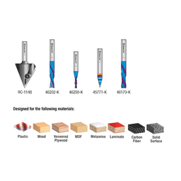 5-Piece Blueline CNC Starter Router Bit Set, 1/4" Shank - Alt Image 2