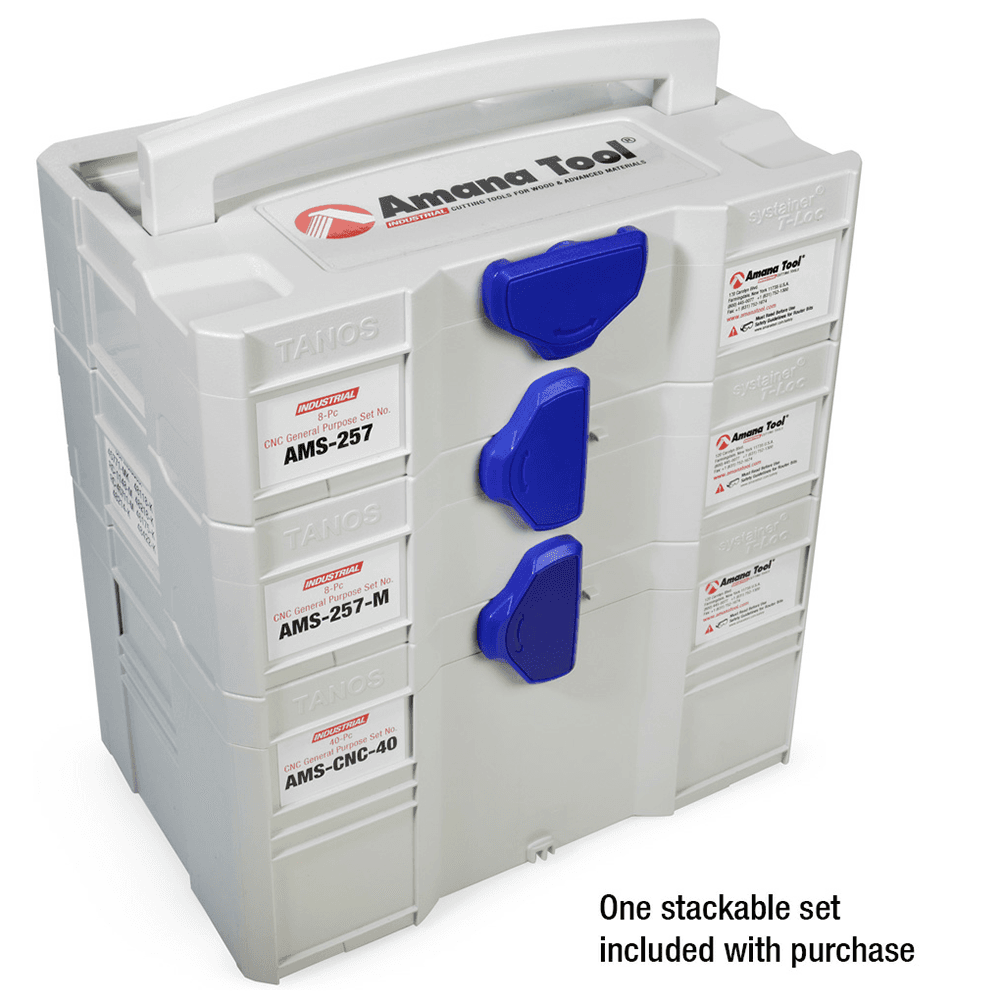 8-Piece CNC General Purpose Router Bit Set, 1/4" Shank Alt 6 - Image