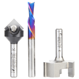AMS-266 General Purpose CNC Router Bit, Set, 1/4" Shank(3-Piece) Alt 2 - Image
