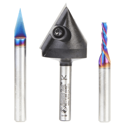 AMS-274 General Purpose CNC Router Bit, Set, 1/4" Shank(3/Piece) Main - Image