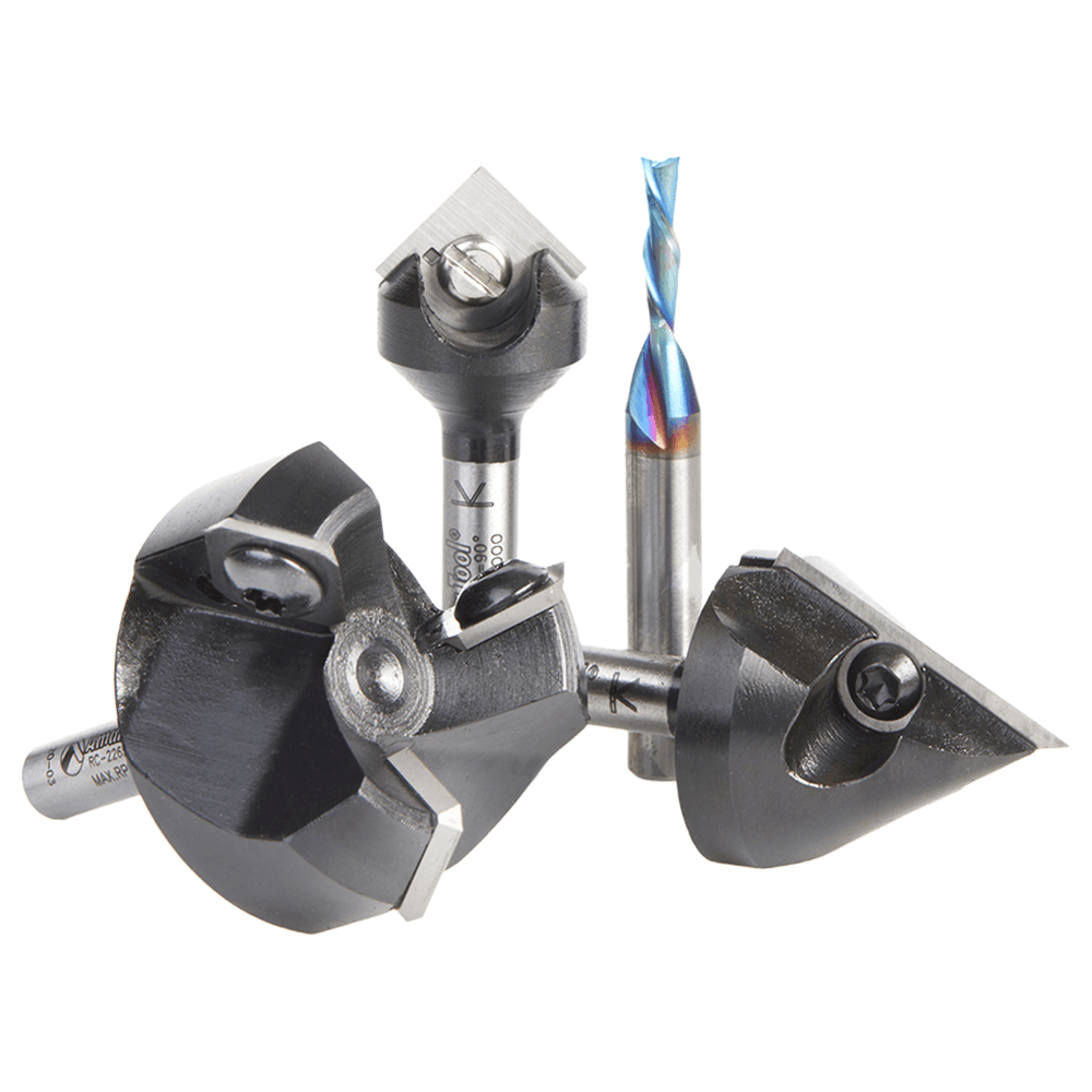 AMS-278 General Purpose CNC Router Bit, Set, 1/4" Shank(4/Piece) Alt 2 - Image