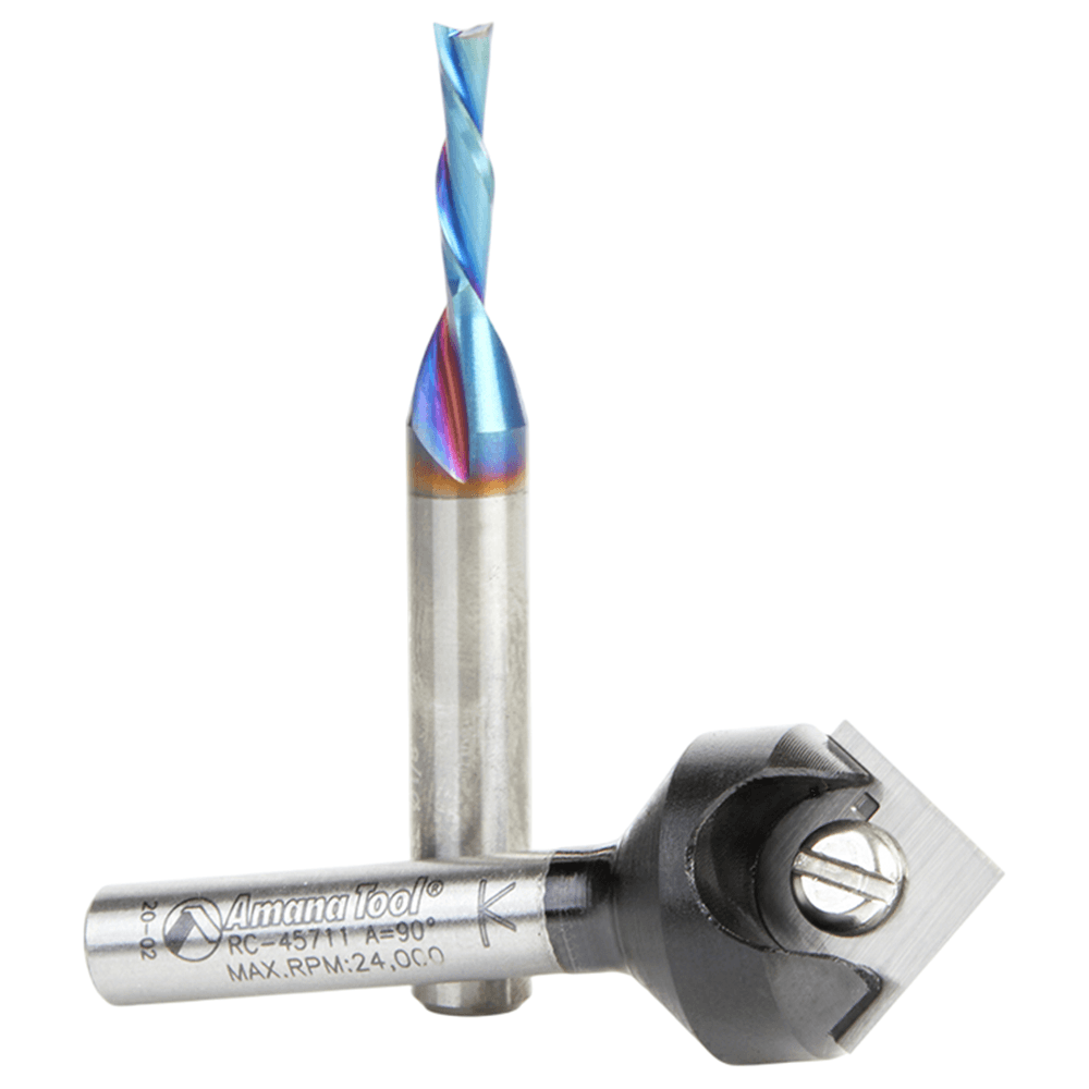 2-Pieces CNC General Purpose Router Bit, 1/4" Shank Alt 1 - Image