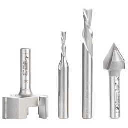 AMS-284 General Purpose CNC Router Bit, Set, 1/4" Shank(4/Piece) Main - Image