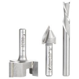 AMS-285 General Purpose CNC Router Bit, Set, 1/4" Shank(3/Piece) Alt 1 - Image