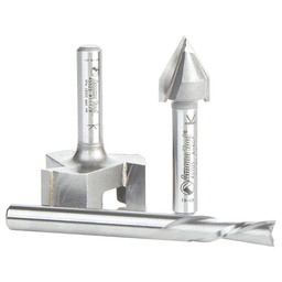 AMS-285 General Purpose CNC Router Bit, Set, 1/4" Shank(3/Piece) Alt 2 - Image