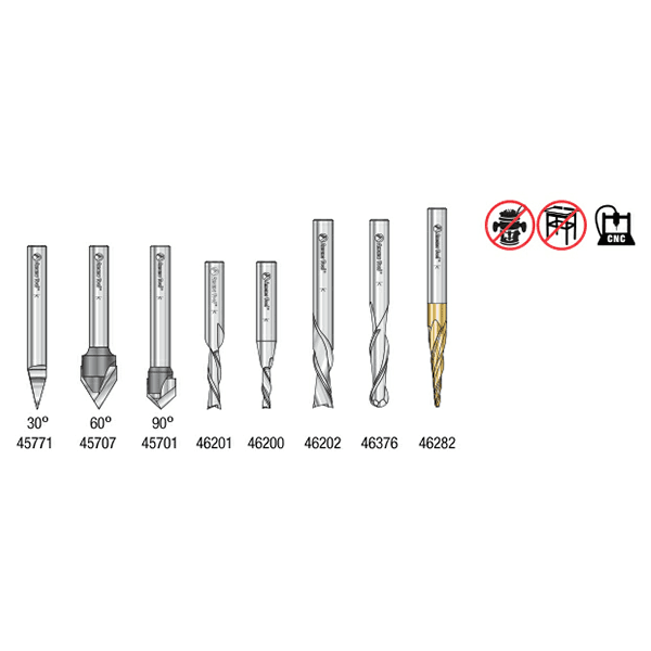 8-Piece CNC General Purpose Set, 1/4" Shank Alt 2 - Image