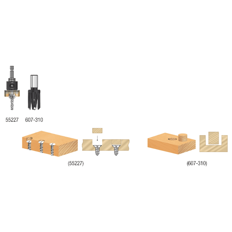 AMS-307 2-Piece Countersink/Plug Cutter Pack Alt 1 - Image