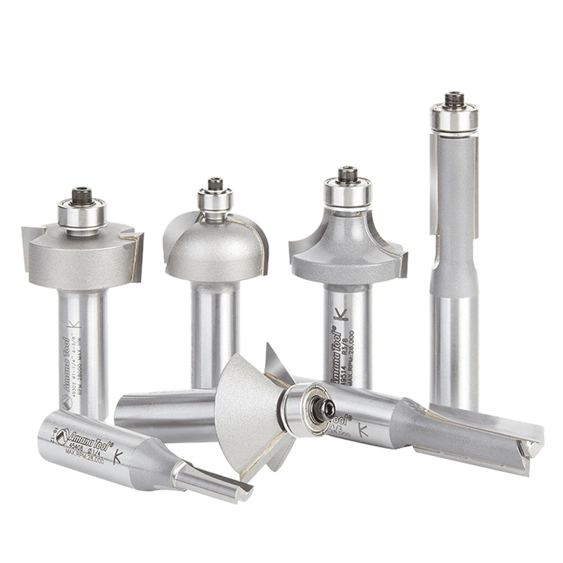 7-Piece Basic Router Bit Set, 1/2" Shank - Main Image