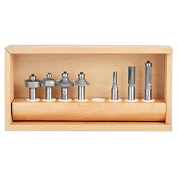 7-Piece Basic Router Bit Set, 1/2" Shank - Alt Image 1