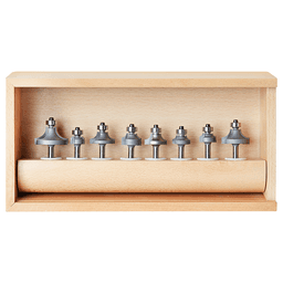 8-Piece Corner Round Bit Collection, 1/4" Shank - Alt Image 1