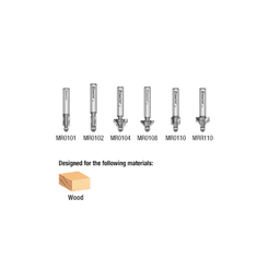 6-Piece Miniature Router Bit Pack, 1/4" Shank - Alt Image 2