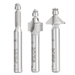 3-Piece Miniature Router Bit Pack, 1/4" Shank - Main Image