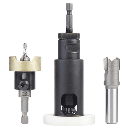 AMS-626 3-Piece Adjustable Depth-Stop No-Mar Countersink/Plug Planer/Plug Cutter Set Main - Image