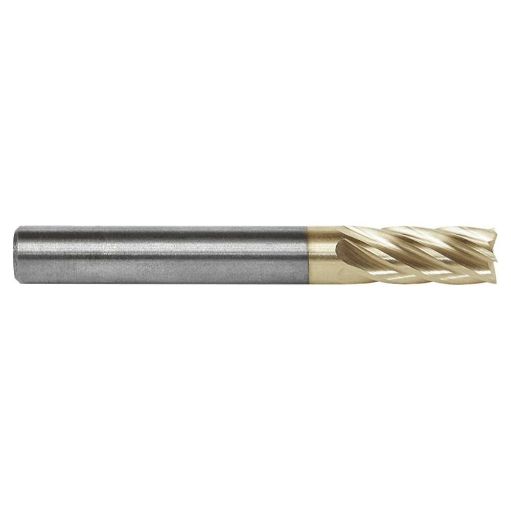 1/4" x 2" ZrN Coated Non-Ferrous Cylindrical Shape Burr Bit with End Cut, 1/4" Shank - Alt Image 1