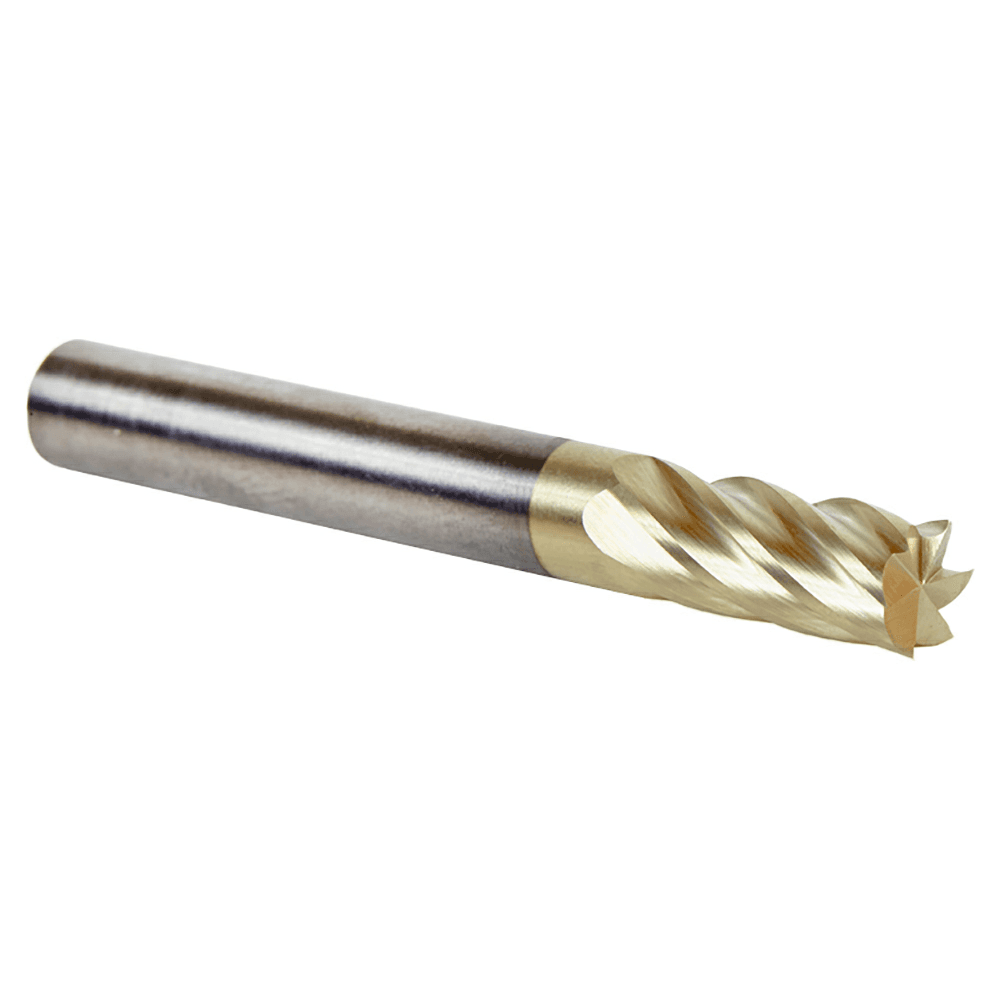 1/4" x 2" ZrN Coated Non-Ferrous Cylindrical Shape Burr Bit with End Cut, 1/4" Shank - Alt Image 2