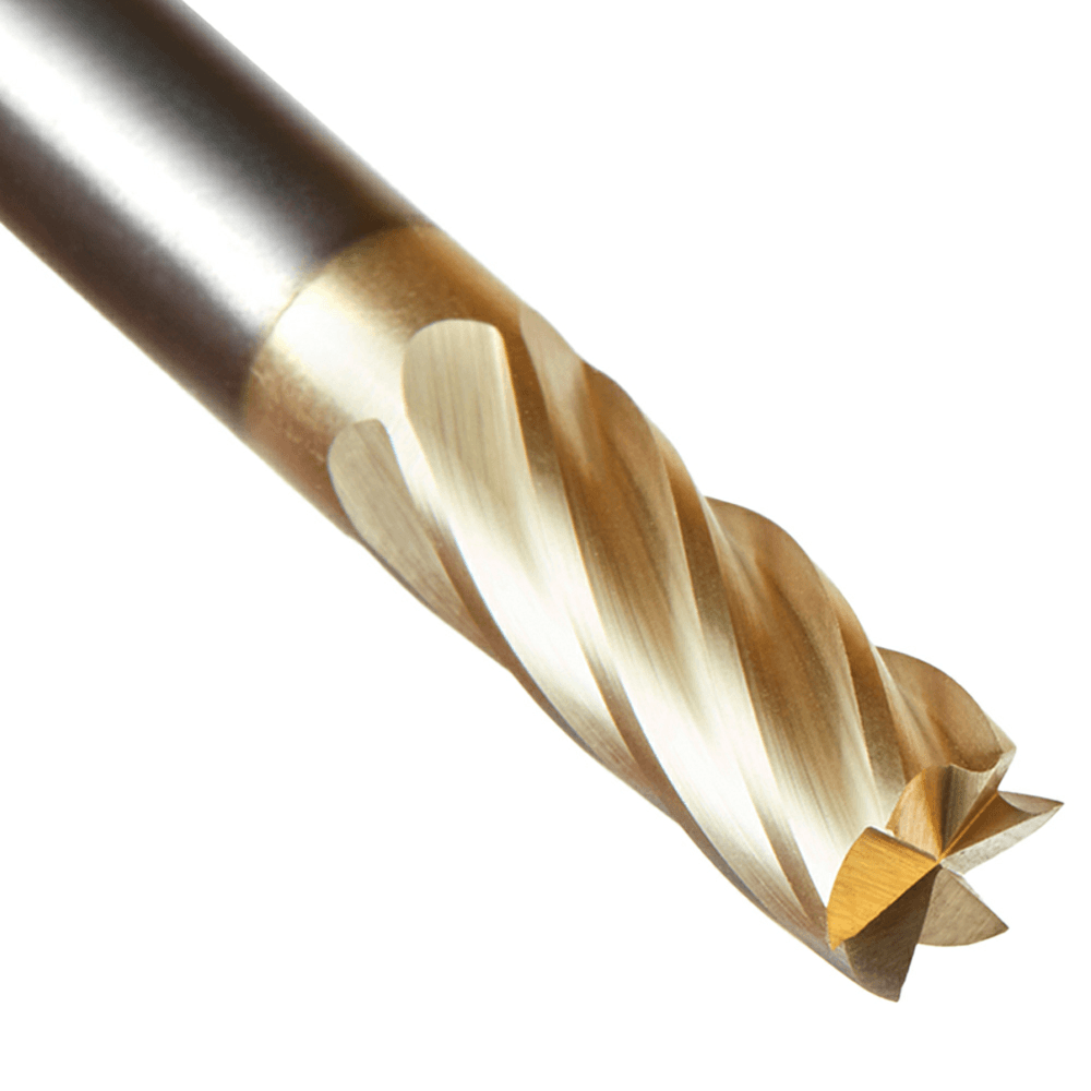 1/4" x 2" ZrN Coated Non-Ferrous Cylindrical Shape Burr Bit with End Cut, 1/4" Shank - Alt Image 4