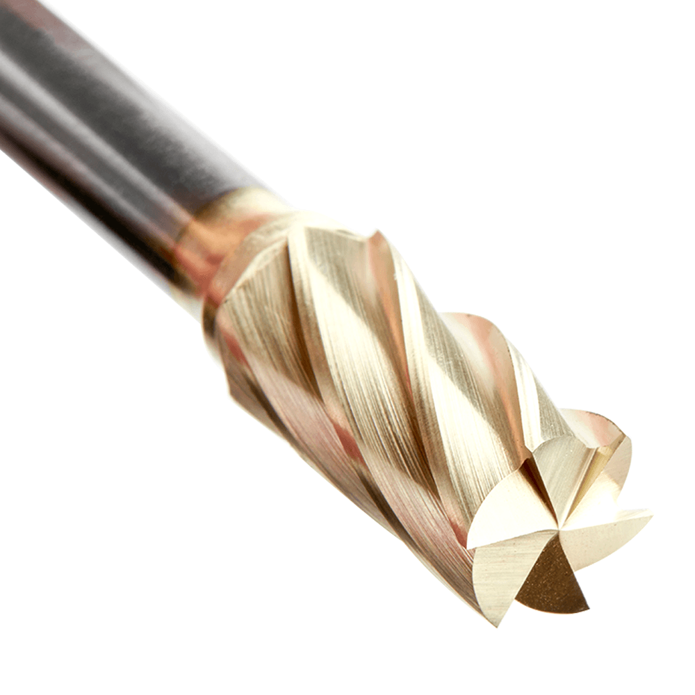 3/8" x 2-1/2" ZrN Coated Non-Ferrous Cylindrical Shape Burr Bit with End Cut, 1/4" Shank - Alt Image 4