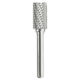 1/2" x 2-3/4" Double Cut Cylindrical Shape Burr Bit with End Cut, 1/4" Shank - Main Image