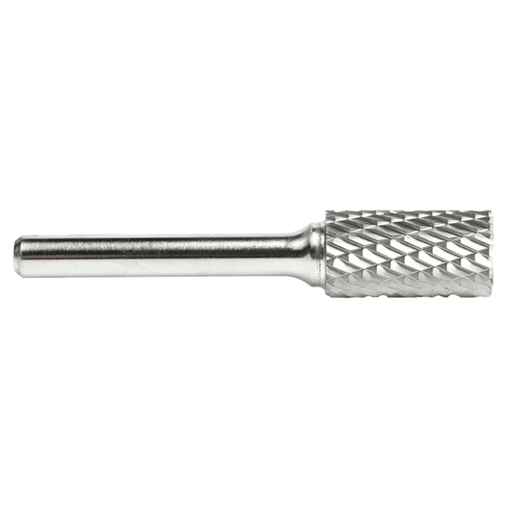 1/2" x 2-3/4" Double Cut Cylindrical Shape Burr Bit with End Cut, 1/4" Shank - Alt Image 1