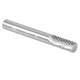 1/4" x 2" Double Cut Cylindrical Shape Burr Bit, 1/4" Shank - Alt Image 2