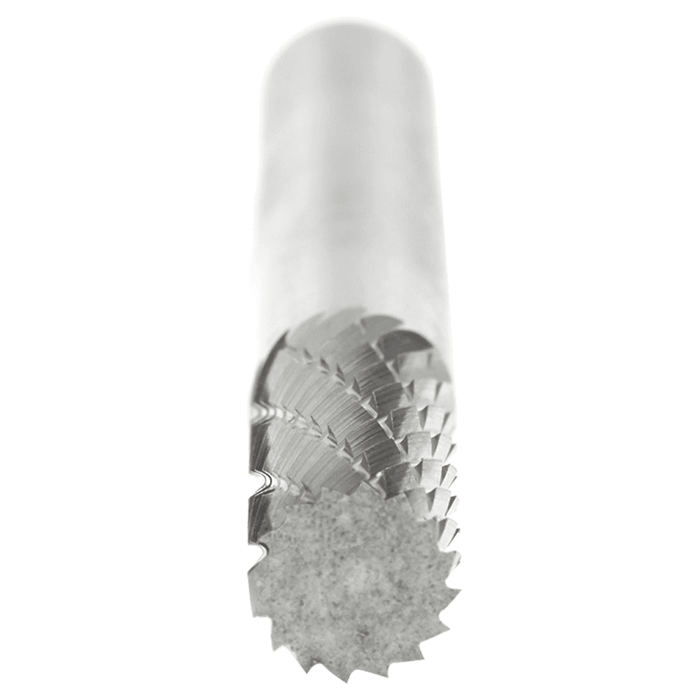 1/4" x 2" Double Cut Cylindrical Shape Burr Bit, 1/4" Shank - Alt Image 3