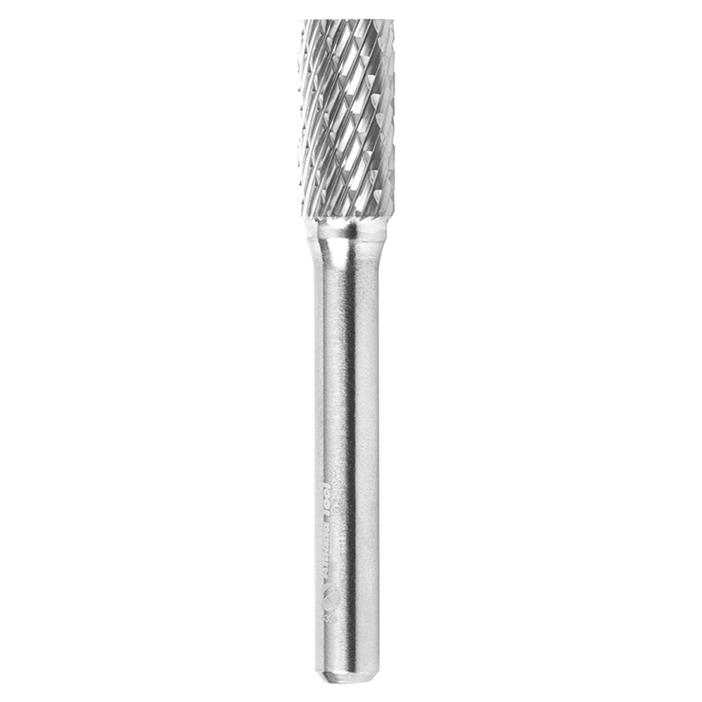 3/8" x 2-1/2" Double Cut Cylindrical Shape Burr Bit, 1/4" Shank - Main Image