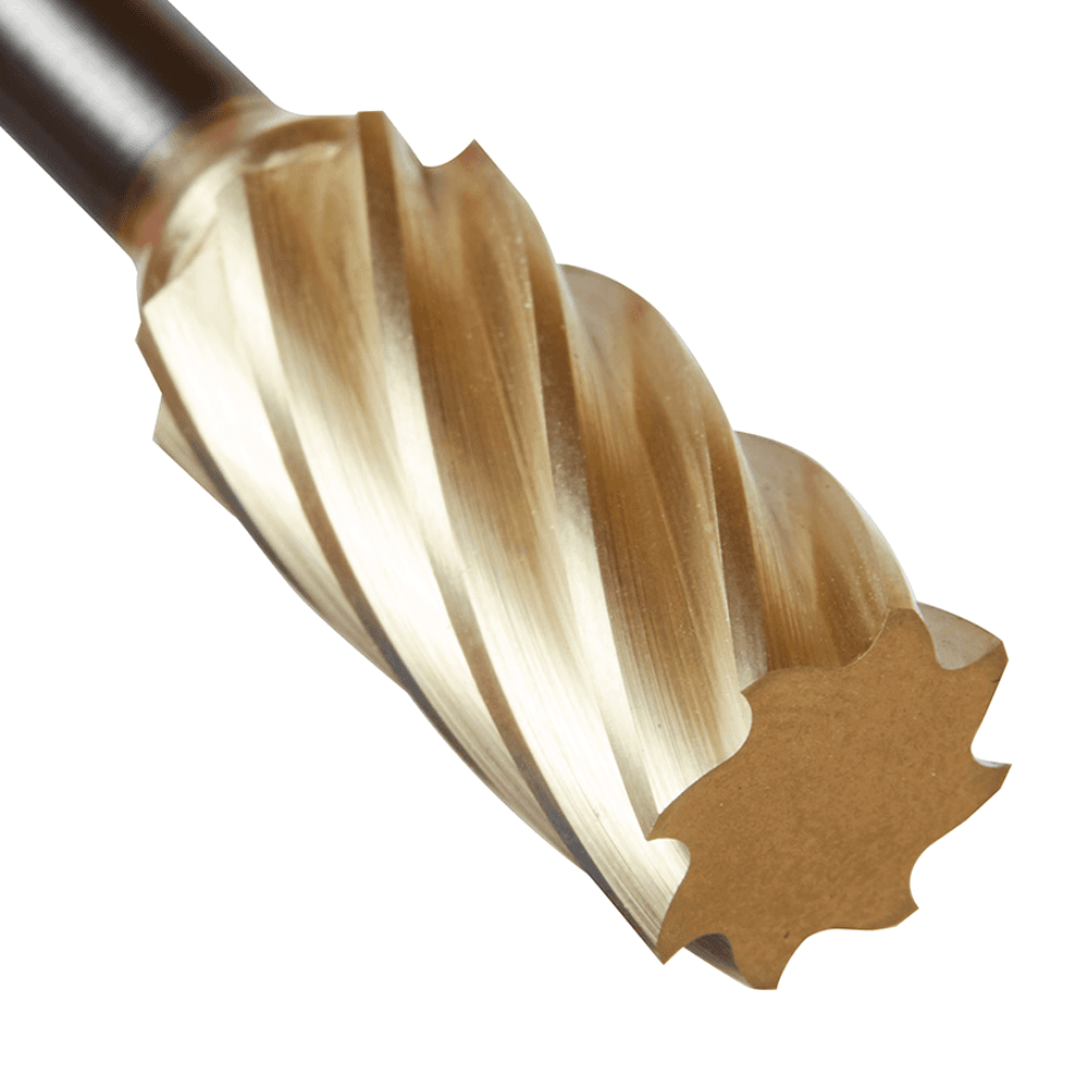 1/2" x 2-3/4" ZrN Coated Non-Ferrous Cylindrical Shape Burr Bit, 1/4" Shank - Alt Image 4