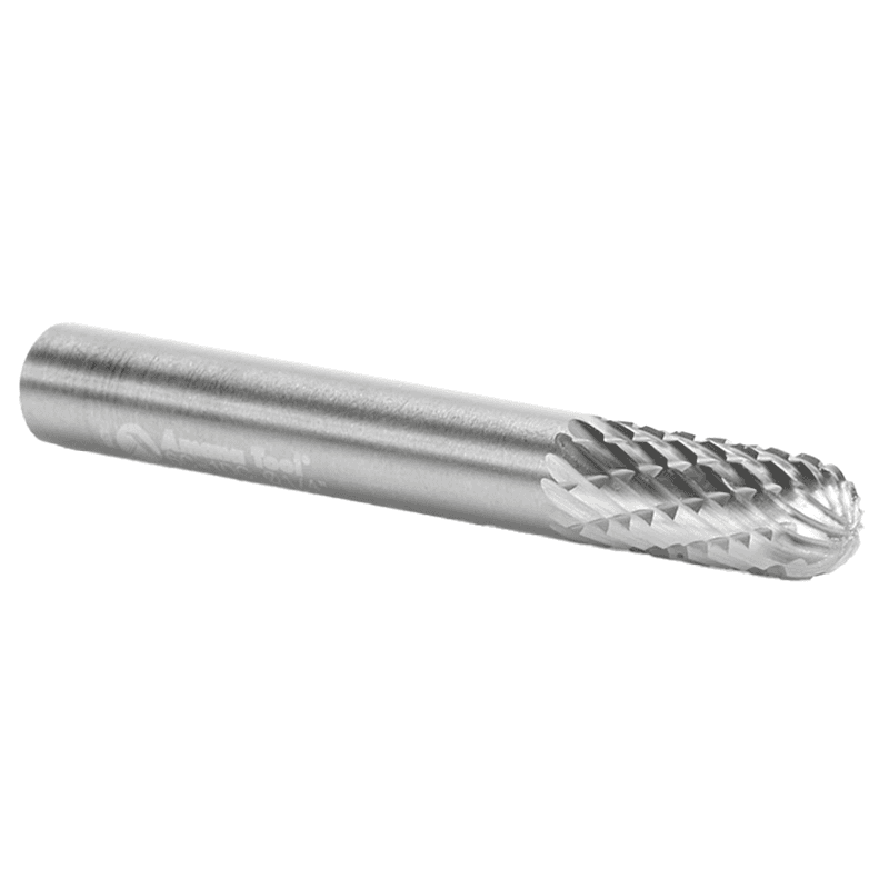 1/4" x 2" Cylinder Shape Double Cut Burr Bit, 1/4" Shank - Alt Image 2