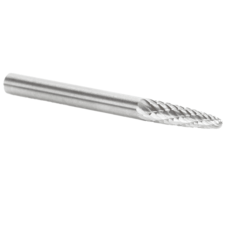 1/8" x 1-1/2" Tree Shape Double Cut Burr Bit, 1/8" Shank - Alt Image 2