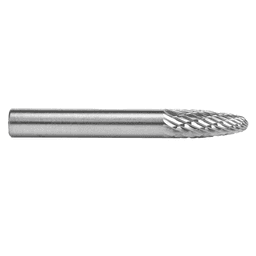 1/4" x 2" Tree Shape Double Cut Burr Bit, 1/4" Shank - Alt Image 1