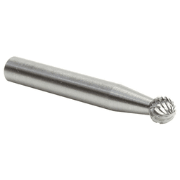 1/4" x 2" Ball Shape Double Cut Burr Bit, 1/4" Shank - Alt Image 2