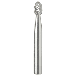 1/4" x 2" Oval Shape Double Cut Burr Bit, 1/4" Shank - Main Image