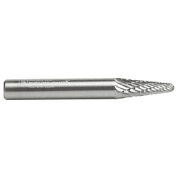 1/4" x 2" Cone Shape Double Cut Burr Bit, 1/4" Shank - Alt Image 1