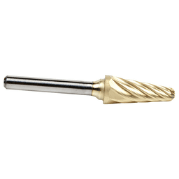 1/2" x 2-7/8" Cone Shape ZrN Coated Non-Ferrous Burr Bit, 1/4" Shank - Alt Image 1