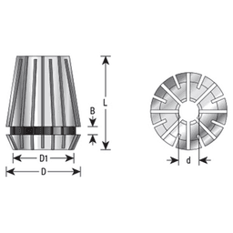 1/8" x 40mm CO-194 1/8 CNC High Precision Spring Collet for ER32 Tool Holder Main - Image