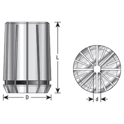 1/8" x 52mm CNC High Precision Spring Collet for RDO-35/SYOZ-25/EOC25 Tool Holder Main - Image