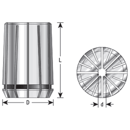 5/8" Collet for RDO-35/SYOZ-25/EOC25 Nut Alt 1 - Image