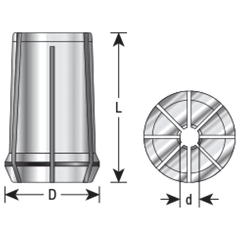 CO-412 5/16" CNC High Precision Spring Collet for RDO-20/SYOZ-20/EOC12 Tool Holder Alt 1 - Image
