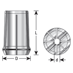 3/8" x 34mm CNC High Precision Spring Collet for RDO-20/SYOZ-20/EOC12 Tool Holder Main - Image