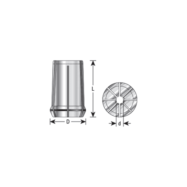 1/2" x 34mm CNC High Precision Spring Collet for RDO-20 /SYOZ-20/EOC12 Tool Holder Main - Image