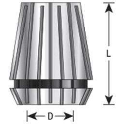 CO-ER40 1/4"/3/8"/1/2"/3/4" x 46mm 4-Piece CNC High Precision Spring Collet for ER40 Tool Holder Alt 1 - Image