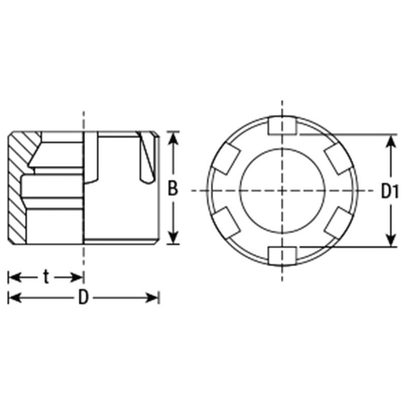CON-ER11M 16mm CNC Collet Nut for Standard ER11M Alt 1 - Image