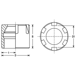 CON-ER16M 22mm CNC Collet Nut for Standard ER16M Alt 1 - Image