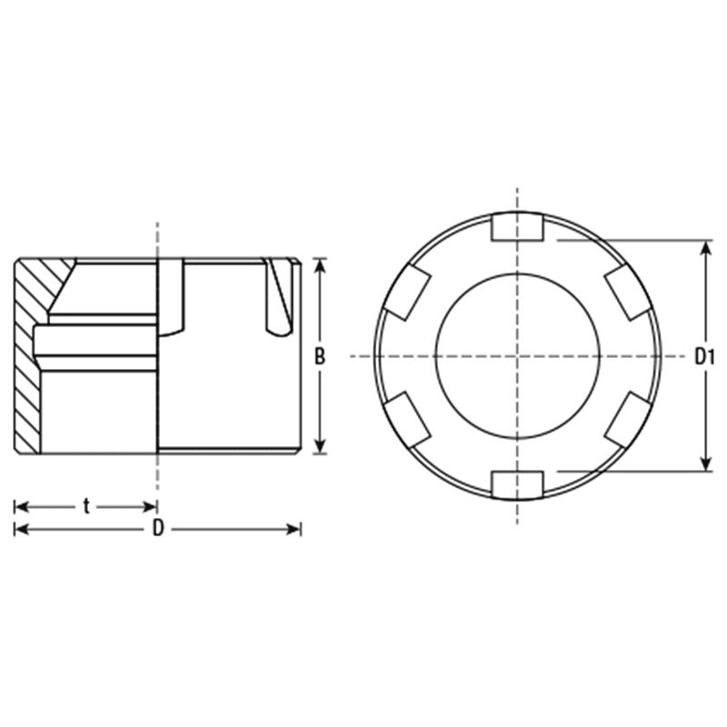 CON-ER20M 28mm CNC Collet Nut for Standard ER20M Alt 1 - Image