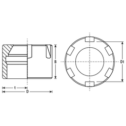 CON-ER20M 28mm CNC Collet Nut for Standard ER20M Alt 1 - Image