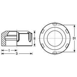 CON-ER25 42mm CNC Collet Nut for Standard ER25 Alt 1 - Image
