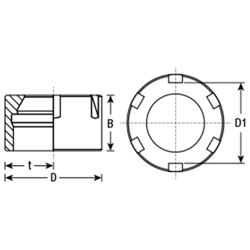 CON-ER25M 35mm CNC Collet Nut for Standard ER25M Alt 1 - Image
