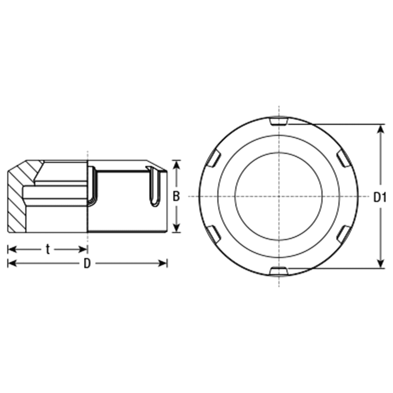 CON-ER32 50mm CNC Collet Nut for Standard ER32 Alt 1 - Image